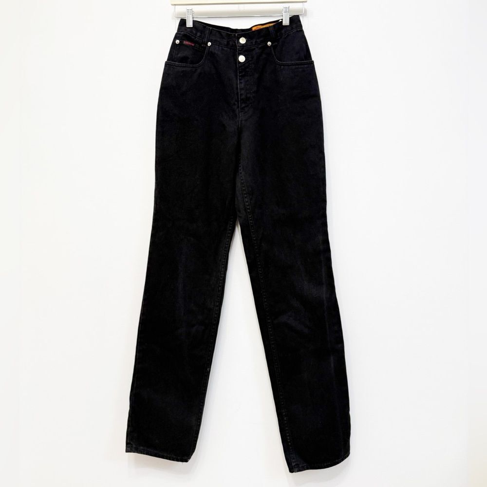 Lawman Black Western World Class Denim Jeans Vintage 90s Women Size 9 High Rise